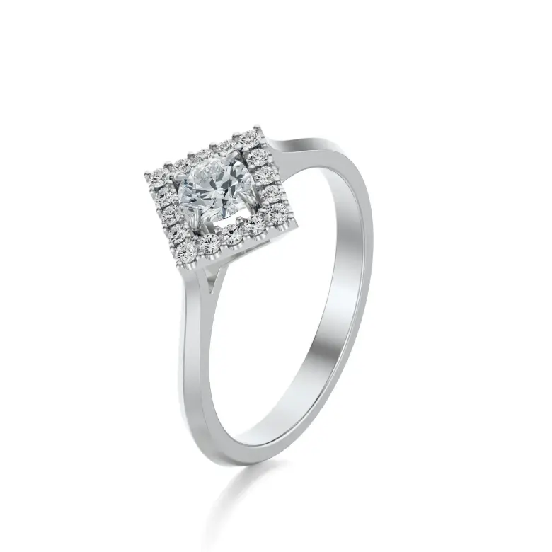 Pierścionek białe złoto z diamentami AJPZ_077